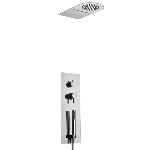 3 way concealed shower mixer with waterfall showerhead
